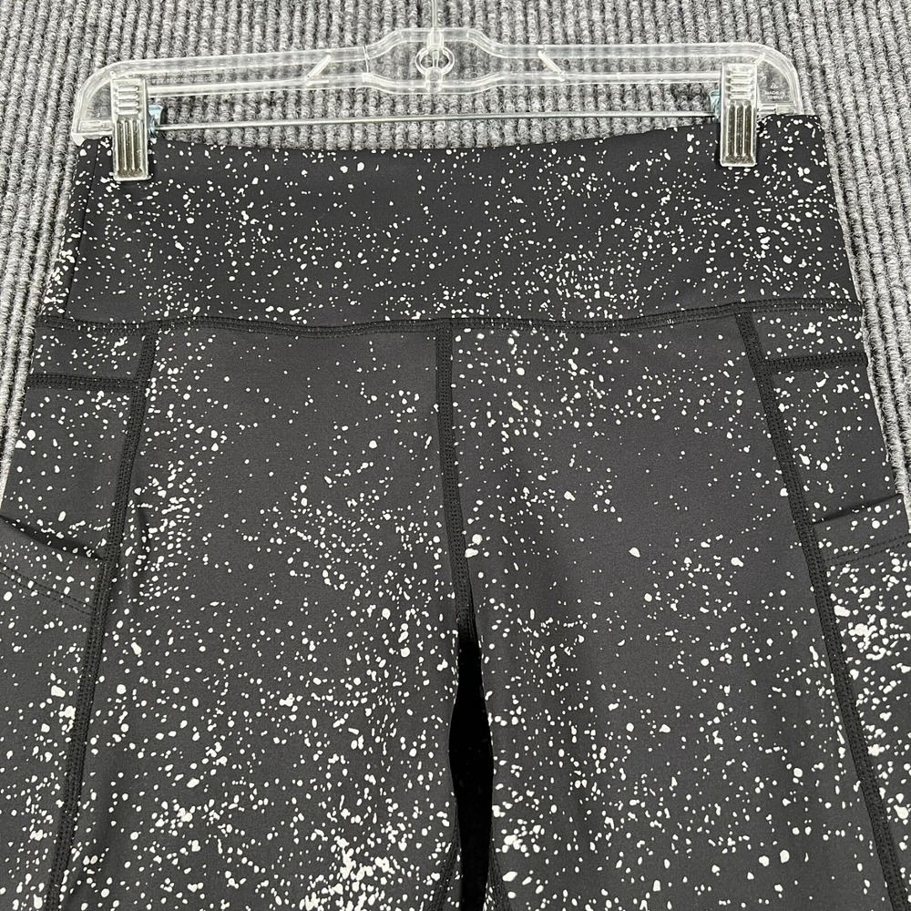 ZYIA Leggings Active Womens 8-10 Black Speckled Activewear Gym Run Lifting Sharp